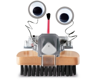 Who says cleaning can't be fun? This funky robot sweeper is the perfect solution to household dust. Have fun assembling the plastic body parts, give him a lick of paint and add the moving eyes - then put your feet up and watch him sweep the floor with robotic efficiency. Buy here.