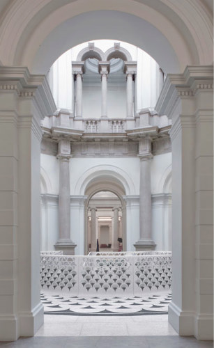 The rotunda, with spiral staircase leading down. 