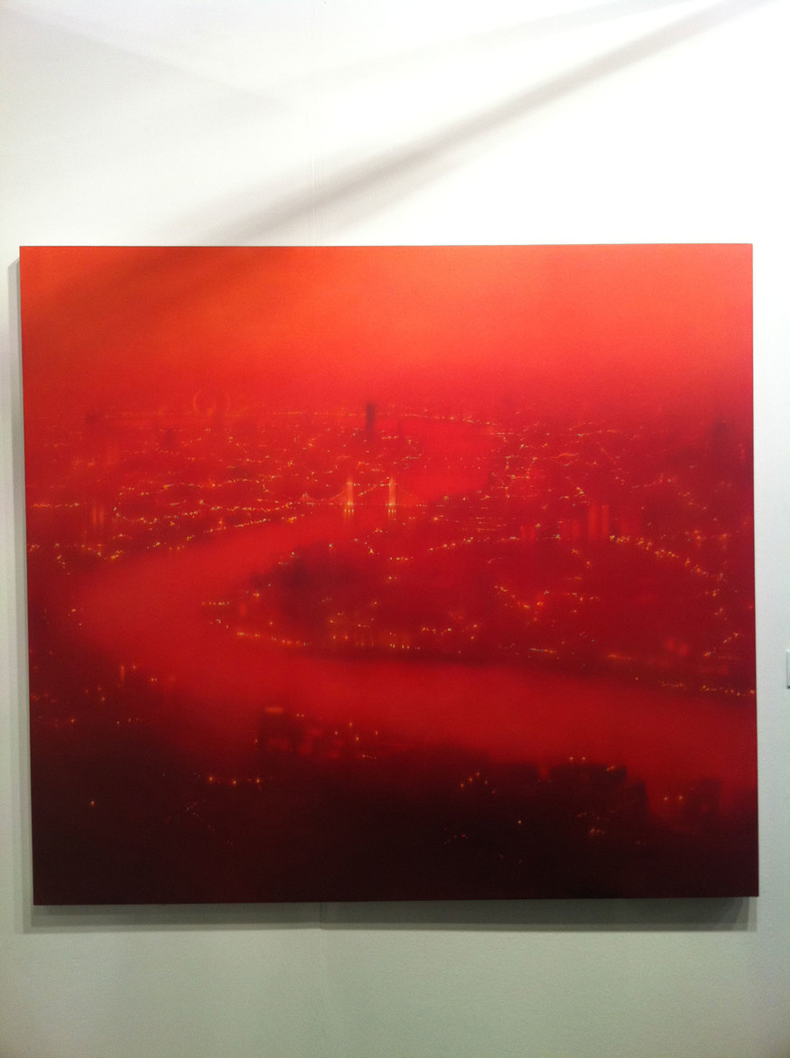 River Bend Red, Jenny Pockley - oil on gesso, 2009