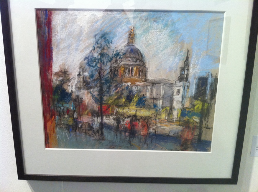 May, St Paul's from Bracken House, Anthony Eyton - pastel