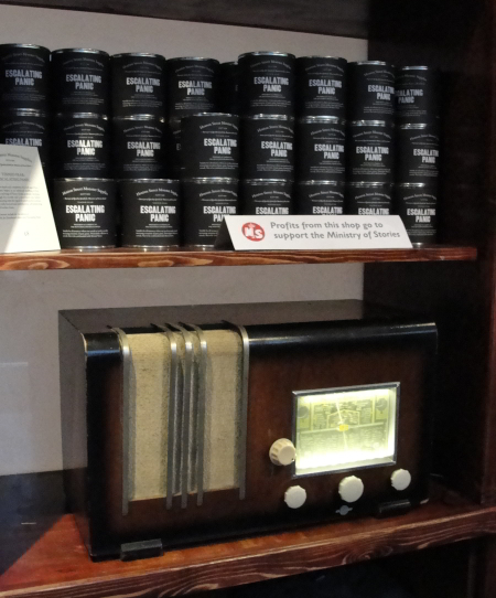 An old-style radio to listen to the Ministry's broadcasts on