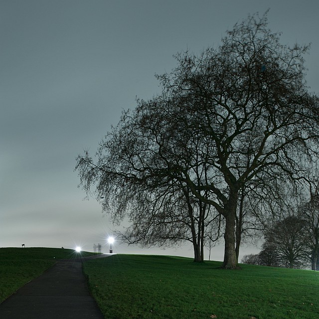 Ghostly figures on Primrose Hill, by andymatthewsphotography.com.