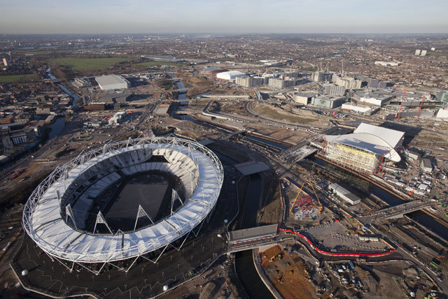 Main stadium. The Orbit can be seen to the stadium's right. 