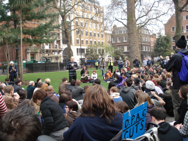 Chris Coltrane hosts the UK Uncut comedy bail in at Soho Square / Rachel H