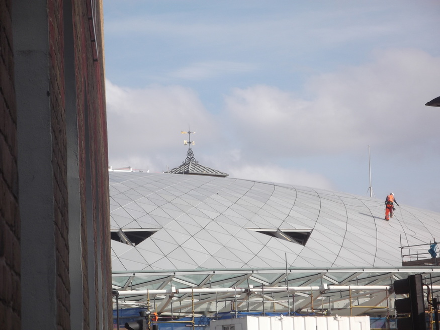 The roof of the Western Concourse, from the German Gymnasium.