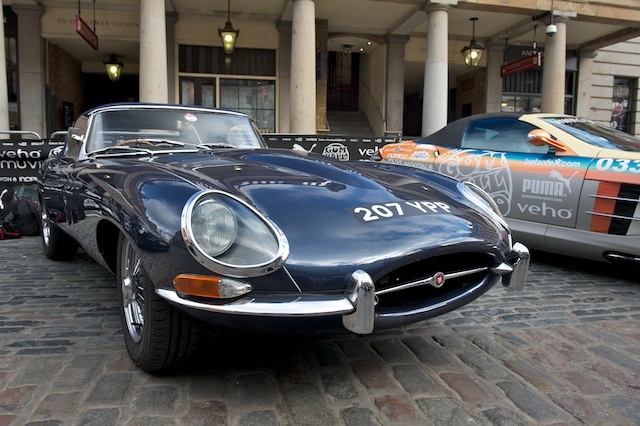 E Type Jaguar - Probably the oldest car here