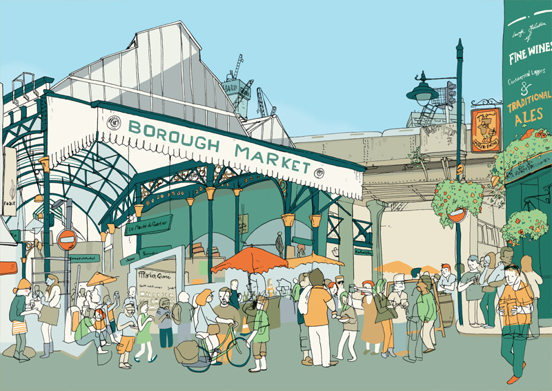 Borough Market in the Borough of Southwark.