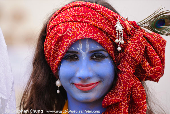 Krishna girl in the red scarf