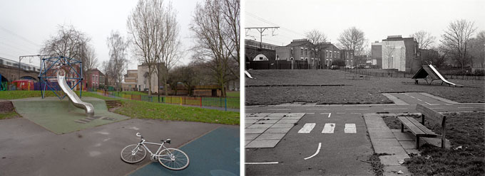 London Fields 2011 and 1987.