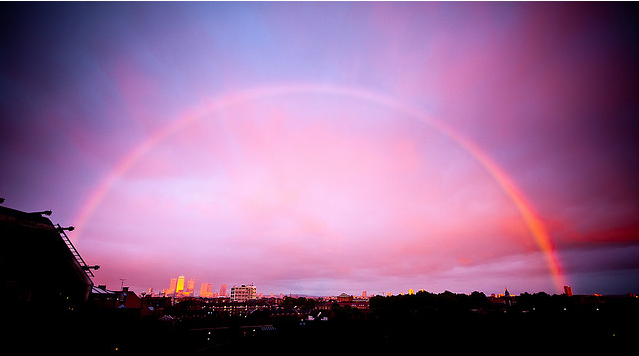 A sunset rainbow by beechlights.