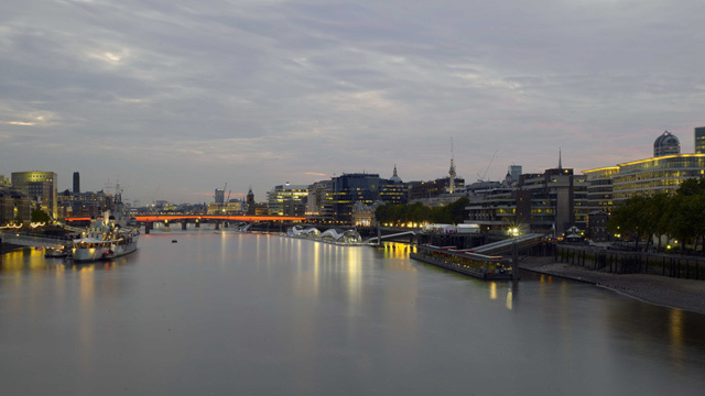 View at night.