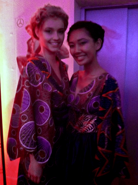 The kimonos were designed by Ohema Ohene ("African sophistication with a British twist").