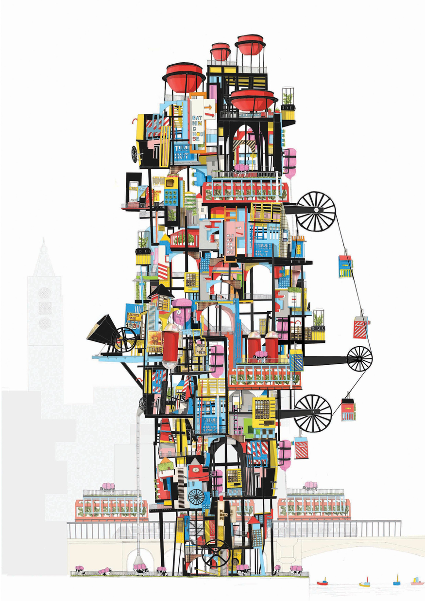 The London Farmhouse Tower by Catrina Stewart (c) Catrina Stewart.