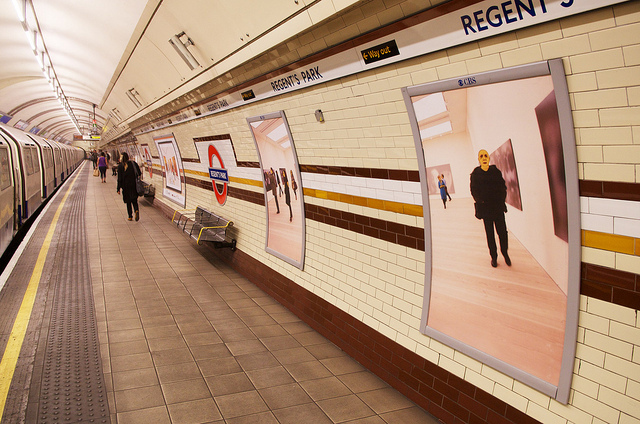 Eleanor Lindsay-Flynn’s Yellow Faces at Regent's Park tube station