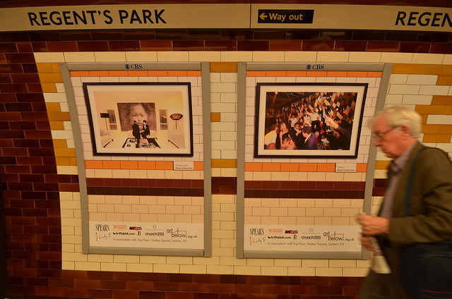 Eleanor Lindsay-Flynn’s Yellow Faces at Regent's Park tube station