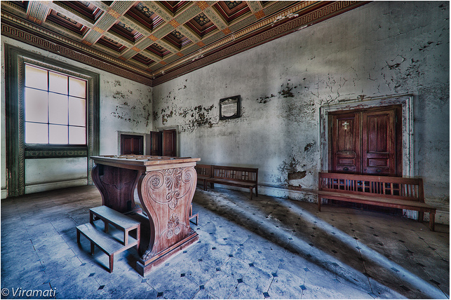 A rare view inside St Stephens mortuary Chapel in West Norwood cemetery by Viramati