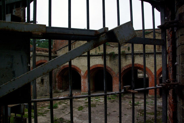 The barred entrance.