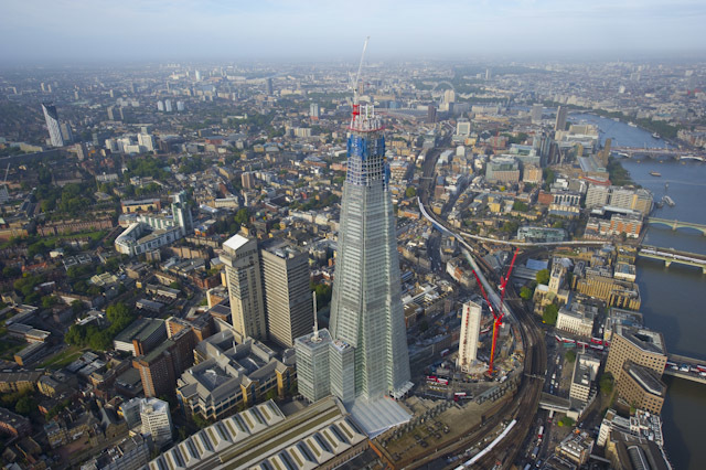 Aerial view of The Shard by Jason Hawkes