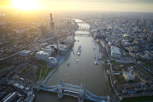 Aerial view of The Shard by Jason Hawkes