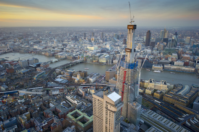 Aerial view of The Shard by Jason Hawkes