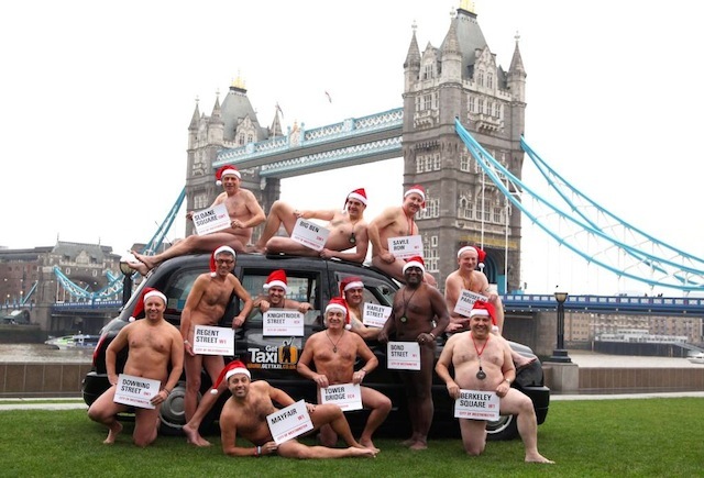 EMBARGOED TO 0001 FRIDAY DECEMBER 23.
London cabbies and stars of the Get Taxi App charity calendar pictured at Potters Field in London , top row, left to right: Colin Sinclare (Sloane Sq), Nick Lanning (Big Ben), Glenn Ellis (Saville Row), Justin Cockhill (Houses of Parliament). Second row, left to right: Brett Cahill (Downing St), John Pace (Regent St), Michael Matthews (Knightrider St), Steve Stannett (Mayfair), Gary Johnston (Tower Bridge), Salih Kasap ( Harley St), Ronnie Welch (Bond St) and Tony Habberley (Berkeley Sq). PRESS ASSOCIATION Photo. Issue date:Friday December 23, 2011. The calendar has been put together in support of the Suzy Lamplugh Trust. Photo credit should read: Geoff Caddick/PA Wire