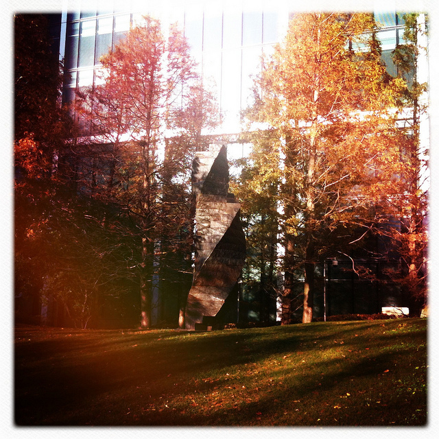 Autumn sun on Canary Wharf by Stuart Sunley