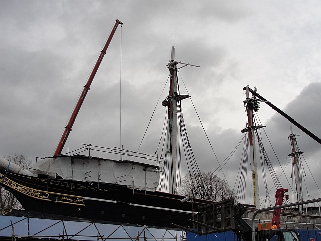 The restored masts