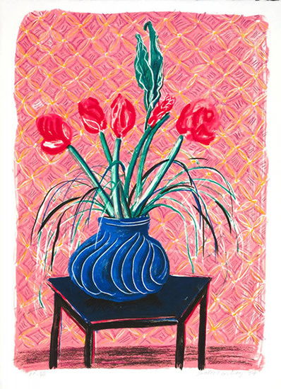 Amaryllis in Vase, 1984. Lithograph Paper and image 127.0 x 91.4 cm. Edition of 80