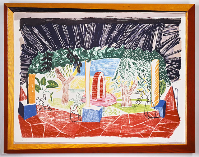 View of Hotel Well I, 1984-5. Lithograph in frame designed by the artist. Frame: 79.4 x 105.4 cm. Edition of 75