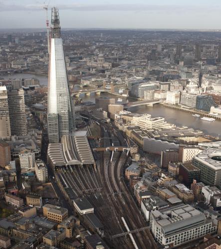 London Bridge station. Work is only just getting underway here; the rebuilt station will be finished in 2018