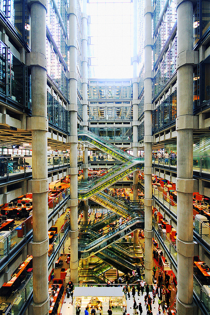 Inside Lloyd's of London, by bobaliciouslondon