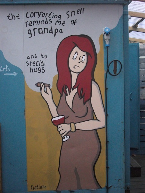 Creative toilet art.