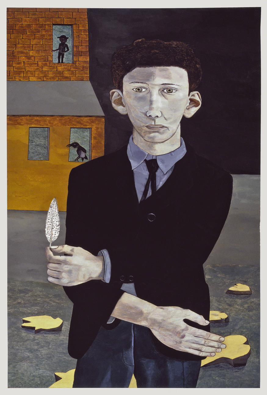 Man with a Feather (Self-portrait), 1943. Private Collection, Ireland © The Lucian Freud Archive. Photo: Courtesy Lucian Freud Archive