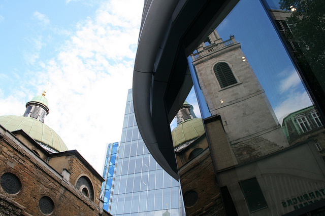 Reflected glory - St Stephen Walbrook by tezzer57