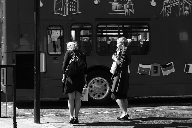 Waiting for the bus to pass, by Tom Spender