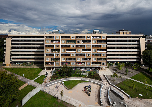 Designed by renowned architect Berthold Lubetkin, Priory Green estate was completed in 1957. In the years that followed, this 'model estate' become a sinkhole of poverty and crime. After acquiring the estate in 1999, Peabody carried out extensive regeneration works, transforming the estate. Recently it was given Conservation Area status.