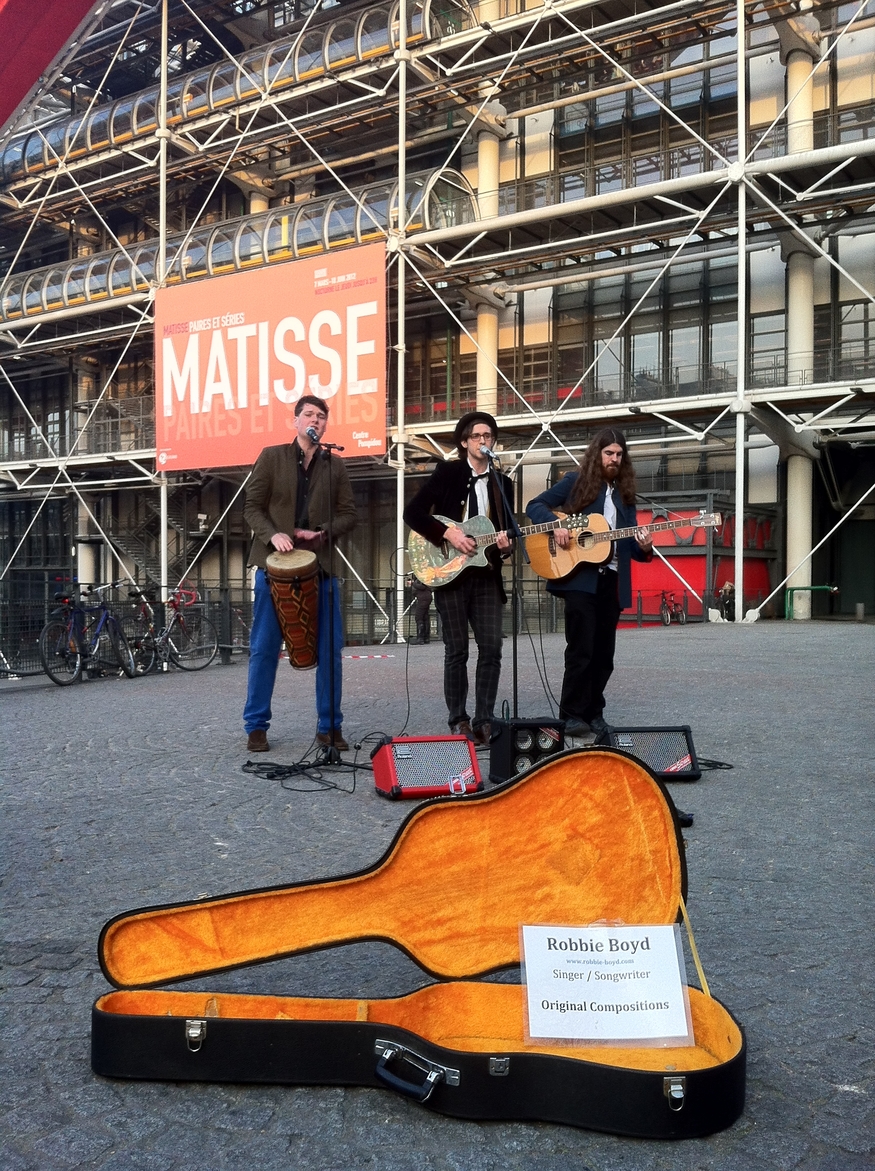 Some spare change for Robbie Boyd at the Pompidou