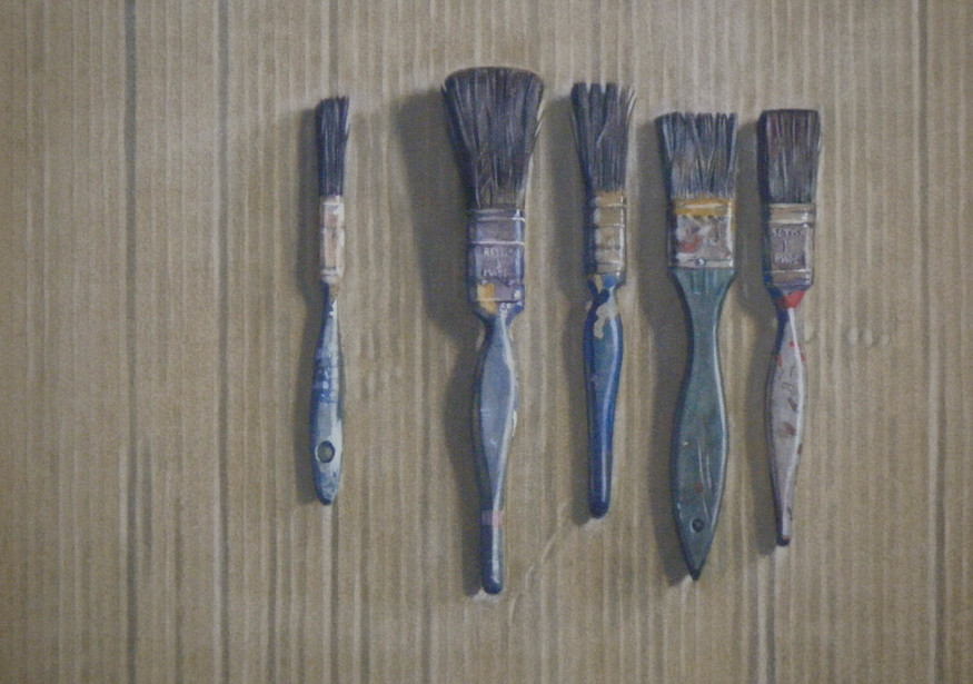 Lillias August, Brushes on cardboard