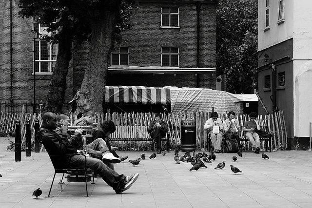 A typical London lunchtime, by Paul Steptoe Riley