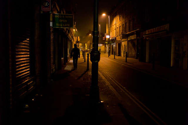 Time: 02:36, Location: Brick Lane, Title: "Wandering on Brick Lane"