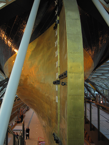 The striking gold hull from the entrance hall