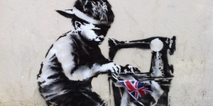 New Banksy With Bunting In Wood Green High Road