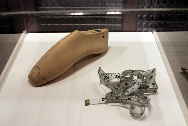 Part of the cobbler's kit in the recreation of Mr Louboutin's Paris atelier