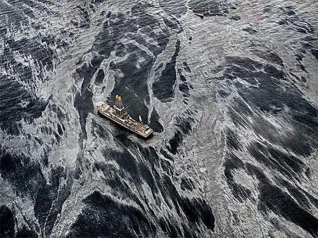 ‘Oil Spill #5, Q4000 drilling platform, June 24, 2010’ by Edward Burtynsky
