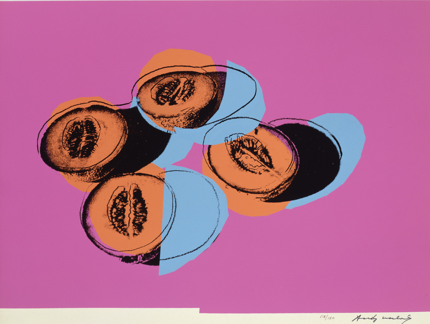 Andy Warhol, Cantaloupes II (5 of 6 in Suite “Space Fruit”). Image © The Andy Warhol Foundation for the Visual Arts