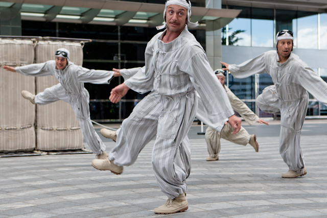 Tango Sumo told a story of five sleepless men in Expedition Paddock, Montgomery Square