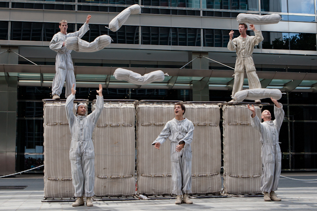 Tango Sumo told a story of five sleepless men in Expedition Paddock, Montgomery Square