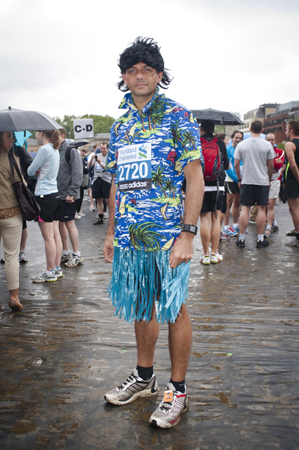 Participant dressed up as an Hawaiian.