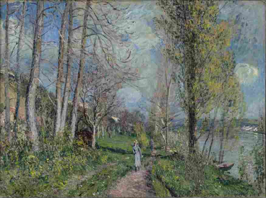 From Paris: A Taste for Impressionism
 Paintings from the Clark
 7 July 2012 to 23 September 2012
 
 Key. 65  /  Cat. 19
 
 Alfred Sisley
 Banks of the Seine at By, c. 1880-81
 oil on canvas
 54.3 x 73.3 cm
 ?? Sterling and Francine Clark Art Institute, Williamstown, Massachusetts, USA, 1955.534
 
 Exhibition organised by the Sterling and Francine Clark Art Institute, Williamstown, Massachusetts, in association with the Royal Academy of Arts.
 