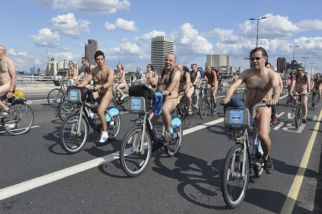 World Naked Bike Ride London, by Mike King Photo